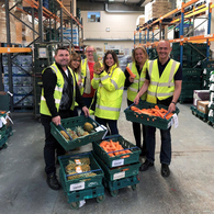 Colleagues from Sodexo's Diageo contract volunteering pre-Covid